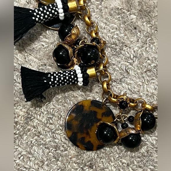 JCREW brushed gold necklace with tassels - Picture 2 of 9